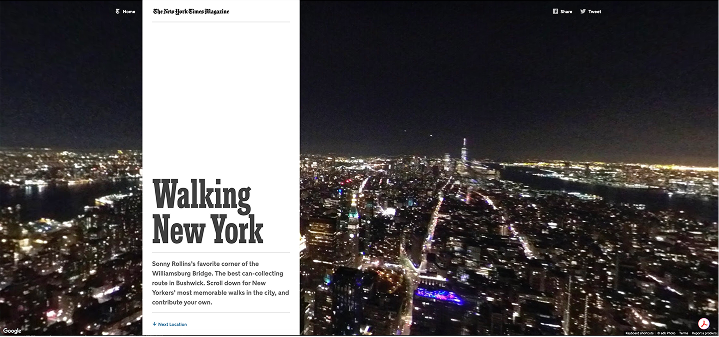 Example of a Microsite: Walking New York